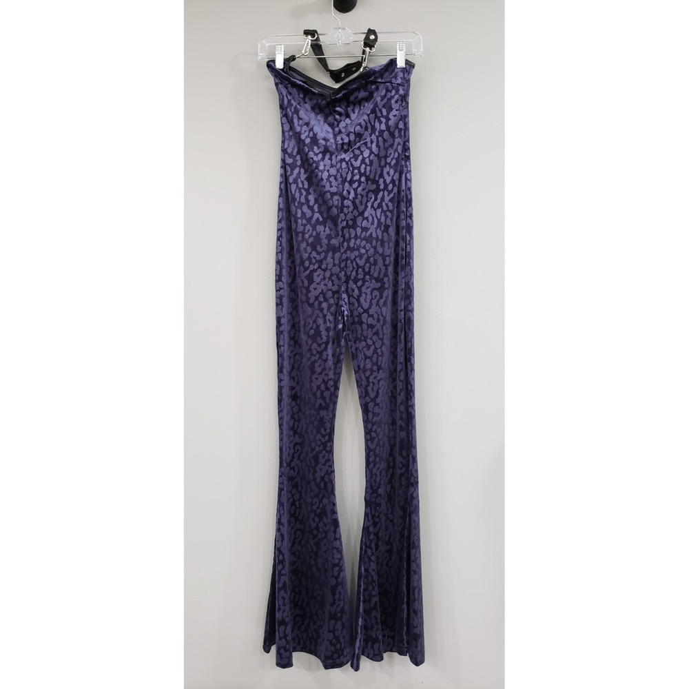 XS Killstar Huntress Halter Cat suit Jumpsuit Velvet Leopard Print whimsigoth